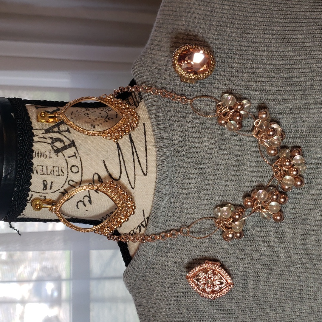 Copper Rose Gold Jewelry Set 25$
